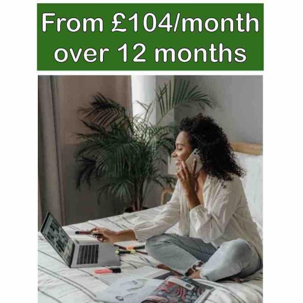 From £104/month over 12 months