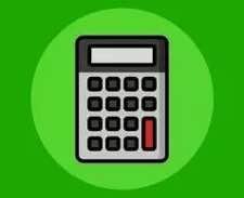 calculator green background