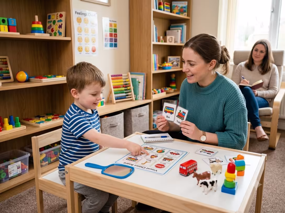 Session of speech therapy